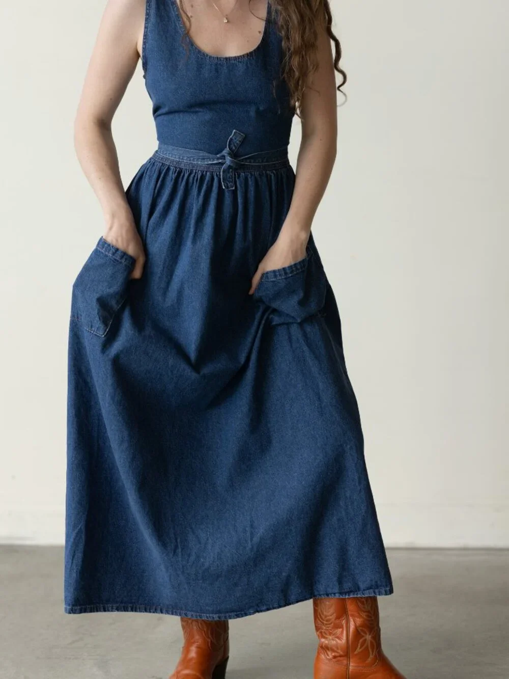 VTG Denim Pocket Dress - Picture 4 of 6